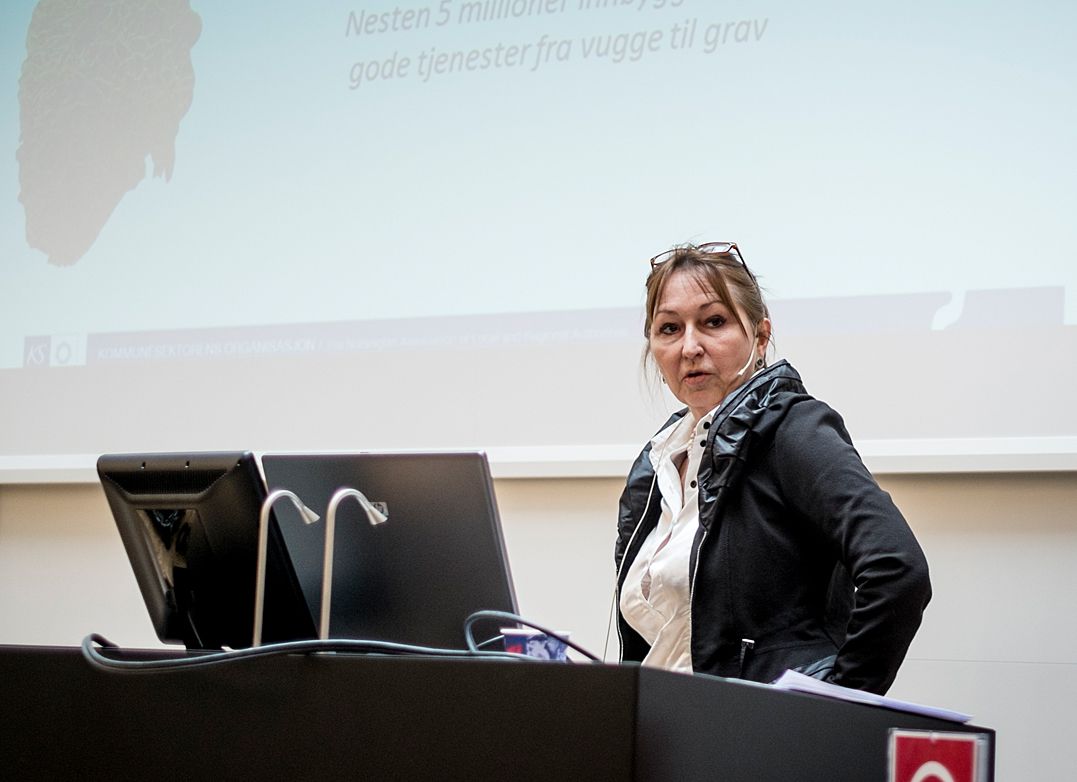 KS-leder Gunn Marit Helgesen er betenkt over fylkesmennenes ledende rolle i kommunereformen regionalt. Arkivfoto: Magnus Knutsen Bjørke