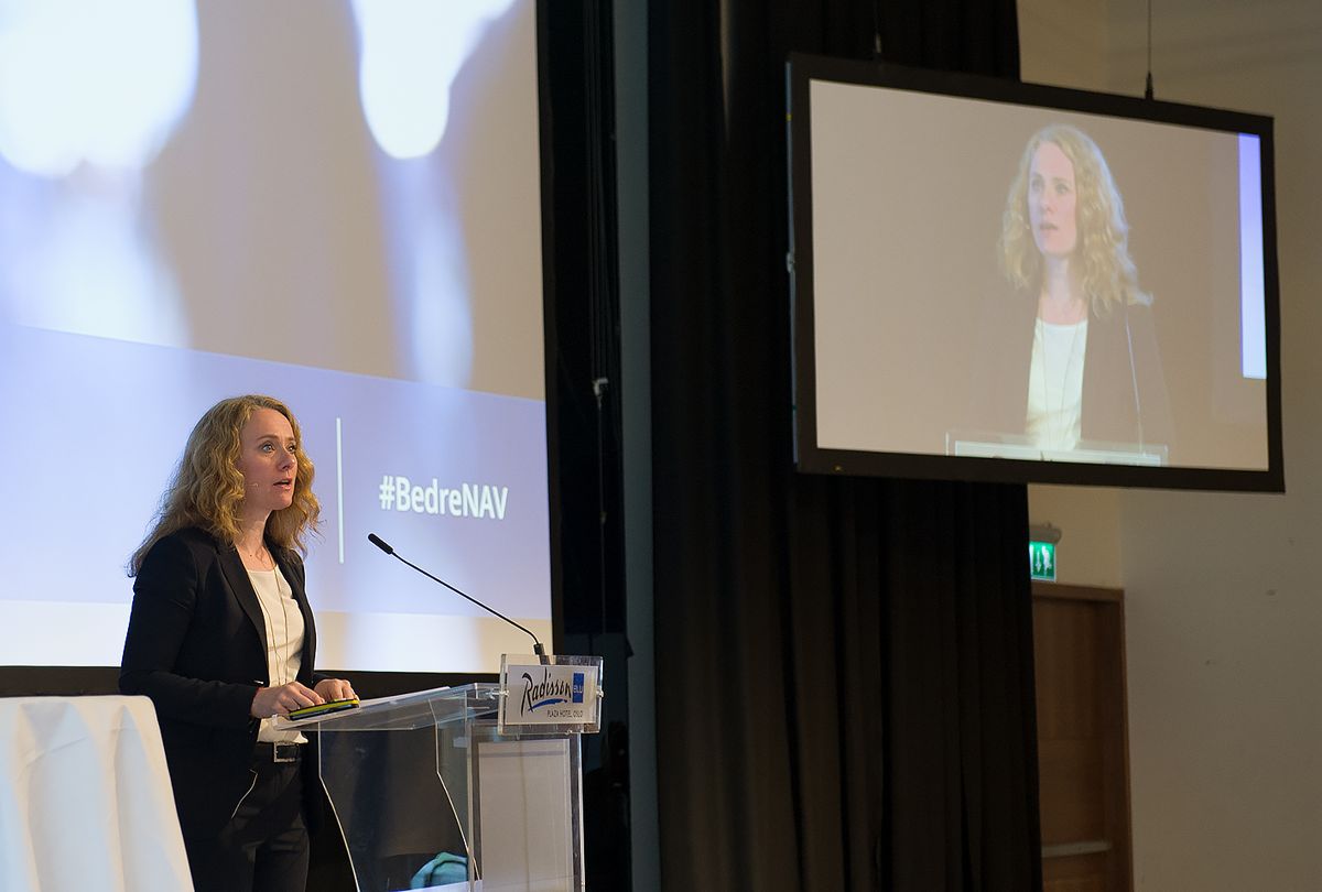 – Det er ingen tvil om at arbeidsavklaringspenger ikke fungerer, sa statsråd Anniken Hauglie, da hun åpnet konferanse om Nav-partnerskapet i Oslo mandag. Foto: Terje Lien