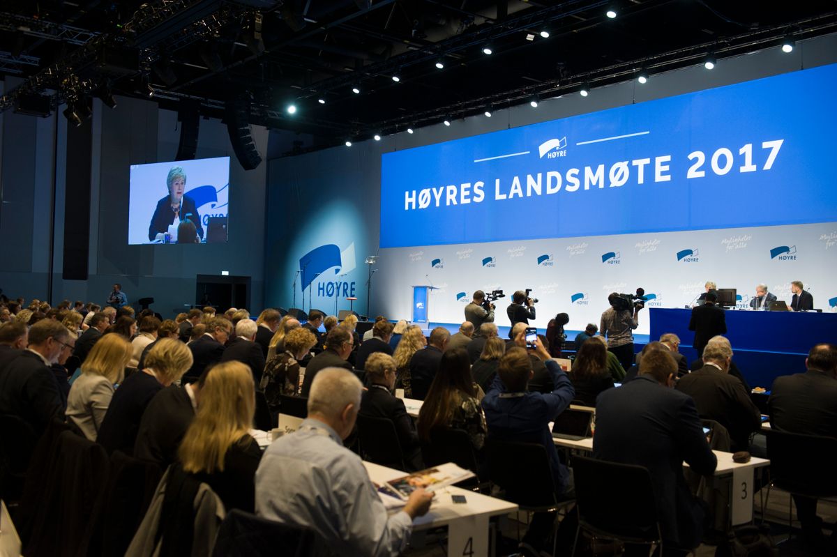 Høyres landsmøte vedtok i dag å utvide ordningen med bymiljøavtaler. Foto: Terje Lien