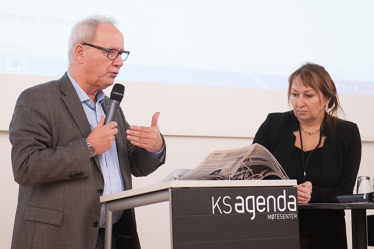 Ivar Johansen (SV) foreslo at KS' hovedstyre skulle avvise nye straffereaksjoner for brudd på taushetsplikten, men forslaget falt med KS-leder Gunn Marit Helgesens (H) dobbeltstemme. Foto: Terje Lien