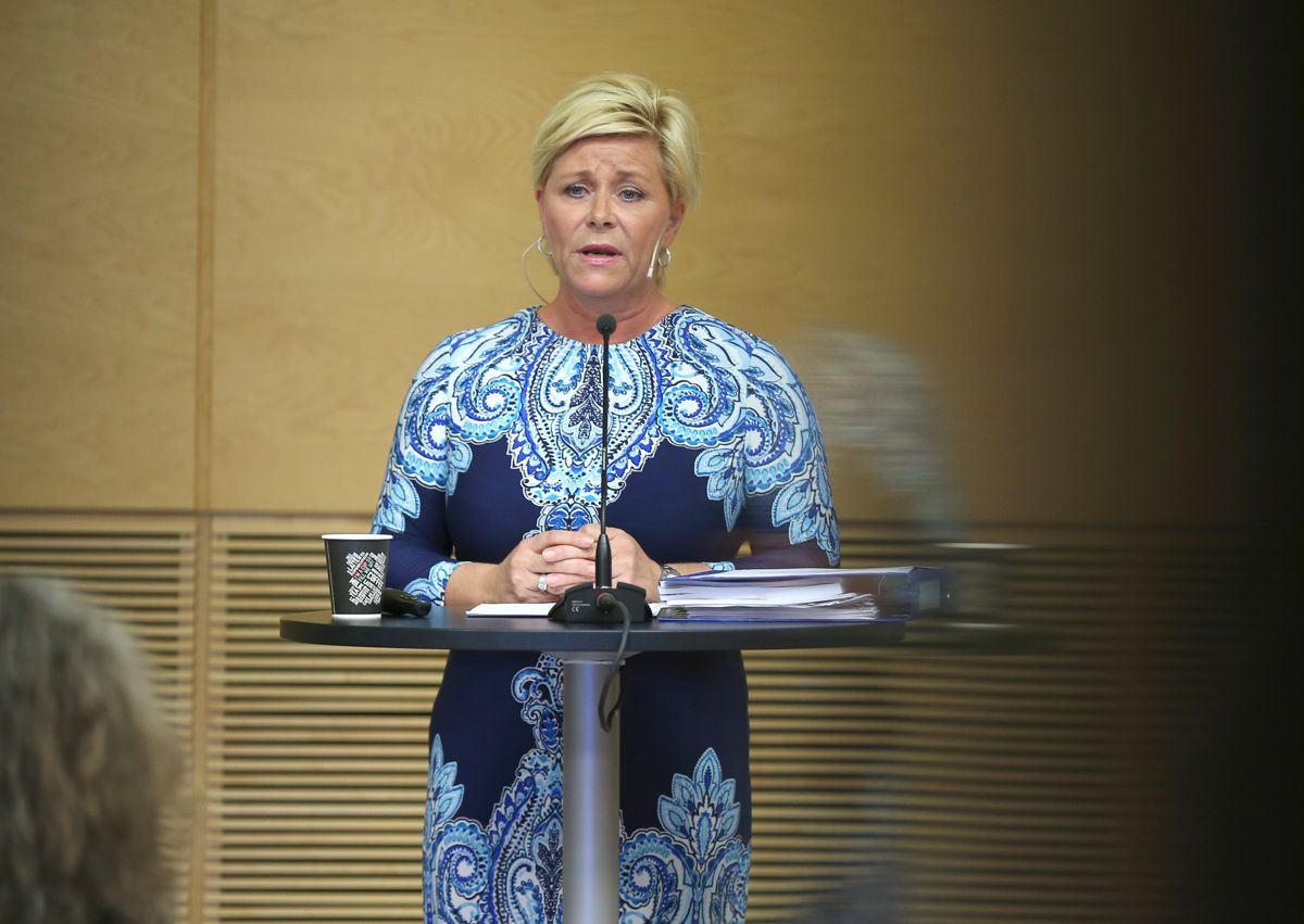 Finansminister Siv Jensen (Frp) mener endringene i eiendomsskatteloven vil gi mer fleksibilitet. Foto: Vidar Ruud / NTB scanpix