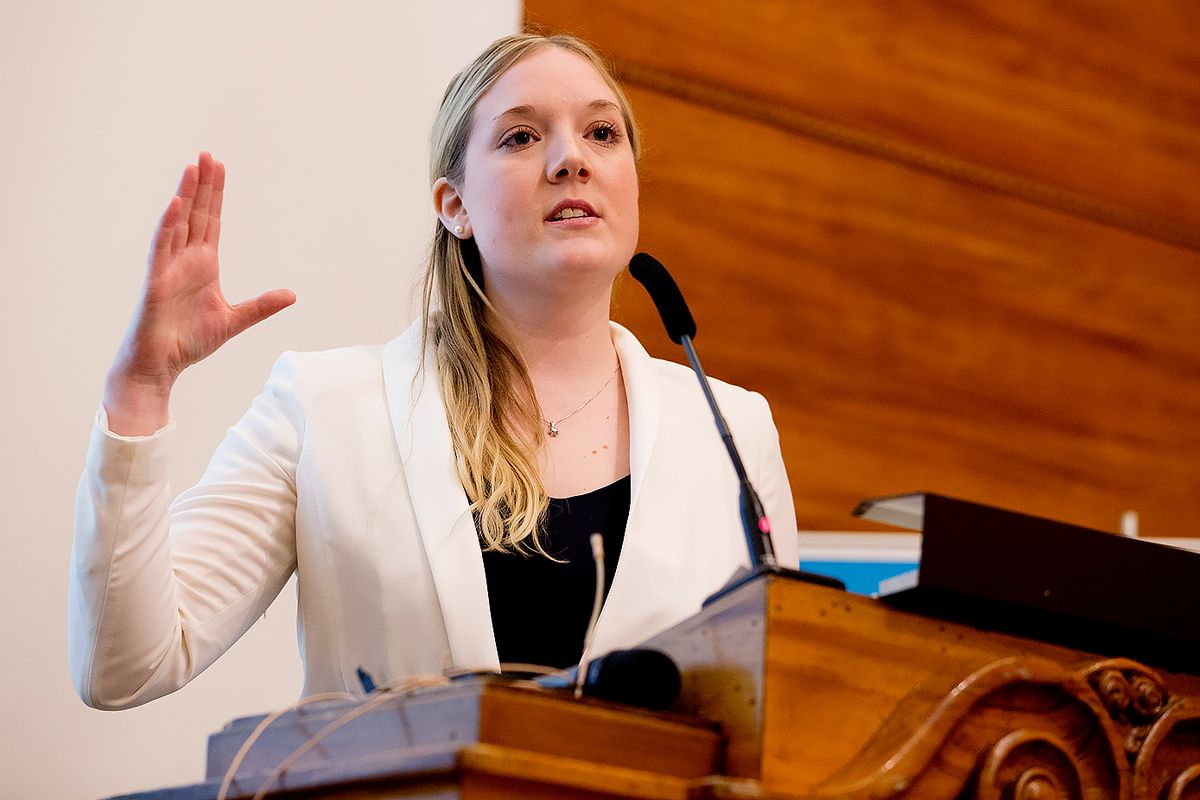 Aina Stenersen, leder i Oslo Frp, ønsker ikke republikk i Norge. Foto: Håkon Mosvold Larsen / NTB scanpix