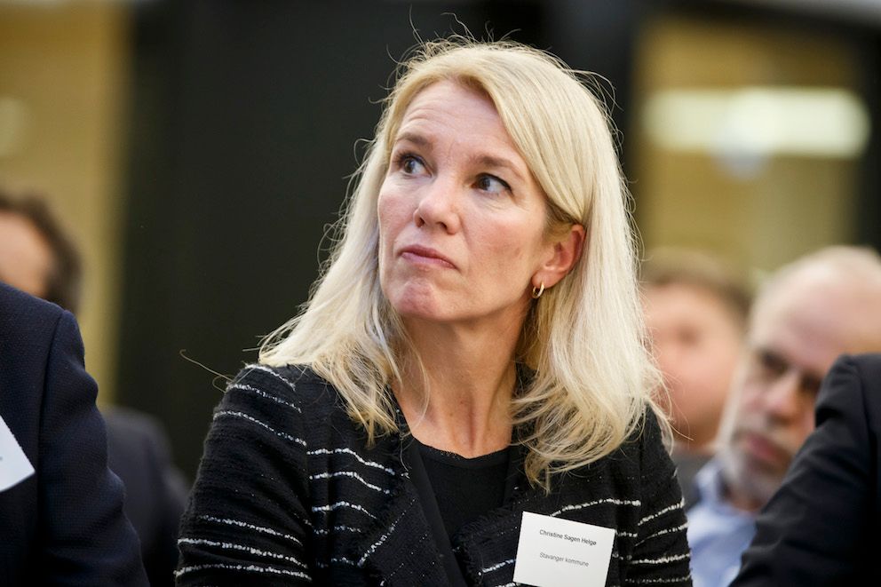 Ordfører Christine Sagen Helgø i Stavanger vil helst ha Nord-Jæren bare som arbeidsnavn på den nye storkommunen. Arkivfoto: Heiko Junge, NTB scanpix