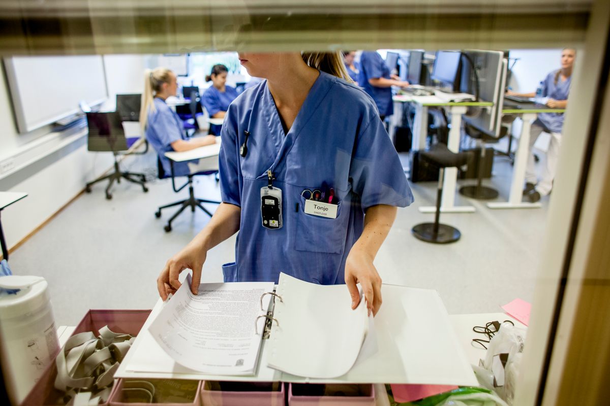 Blant annet mangel på ansatte i fulle stillinger som vil ta nok helgevakter lager krøll for fulltidsplanen på Dragvoll helse- og velferdssenter. Foto: Magnus Knutsen Bjørke