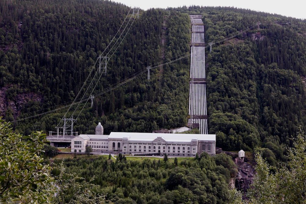 Rjukan, med Vemork kraftstasjon fra 1911, kommer nå på UNESCOs verdensarvliste. Foto: Marianne Løvland, NTB scanpix