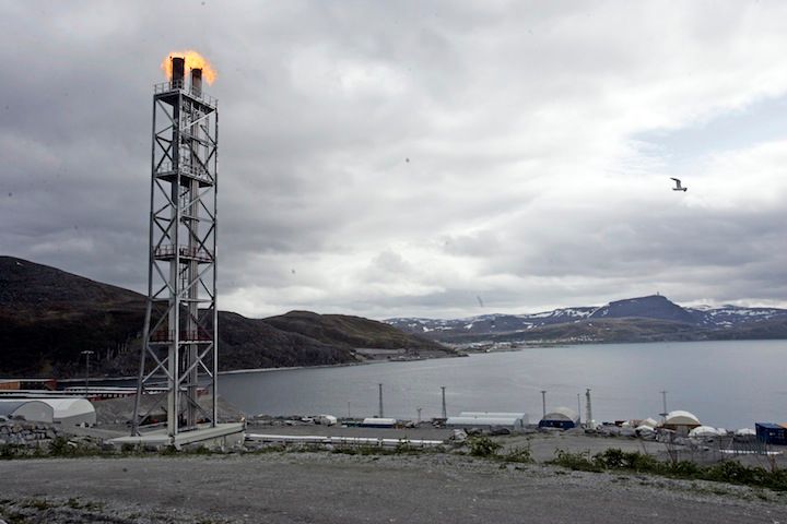 Hammerfest, som har Statoil-anlegg for mottak av gass, vil tape millioner på den foreslåtte endringen av eiendomsskatten. Foto: Terje Bendiksby, NTB scanpix