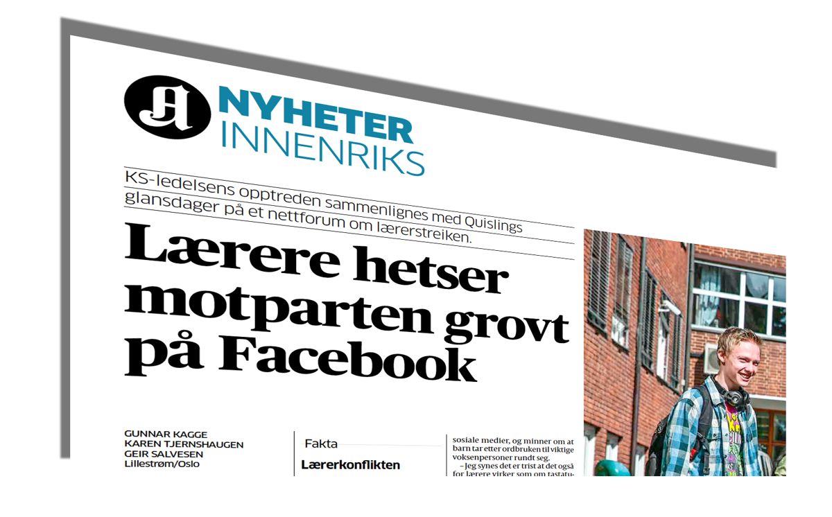 Nettroll finnes også blant lærerne, slik Aftenposten skrev om 20. august.