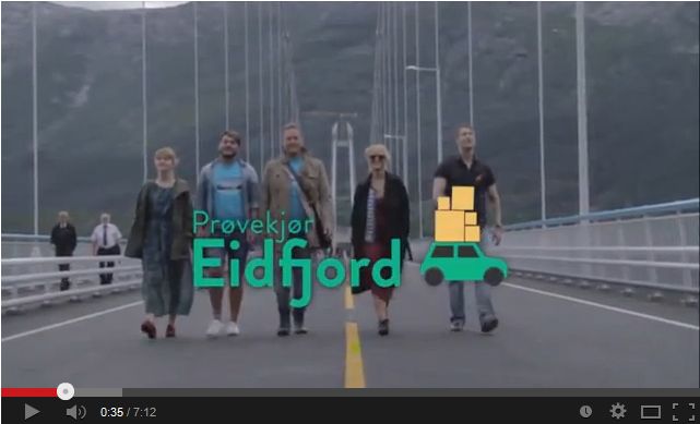 Hentet fra Prøvekjør Eidfjord – Episode 1. Faksimile: YouTube