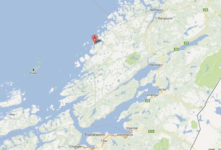 De 996 innbyggerne i Roan kommune i Sør-Trøndelag må registrere at kommunen har hatt stort korrigert driftsunderskudd i fire år på rad. (Illustrasjon: Google Maps)