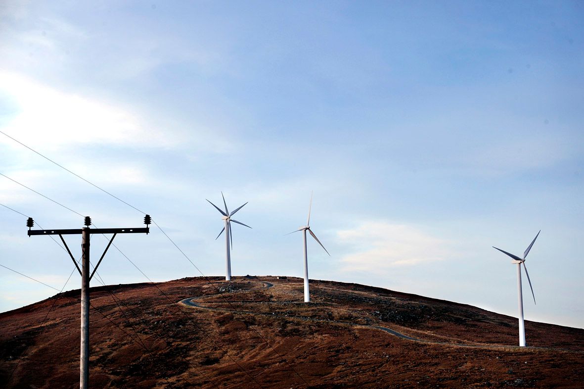 Et vindkraftverk på Lutelandet i Fjaler skal produsere nok energi tilsvarende det årlige forbruket til 6.000 husstander. Arkivfoto