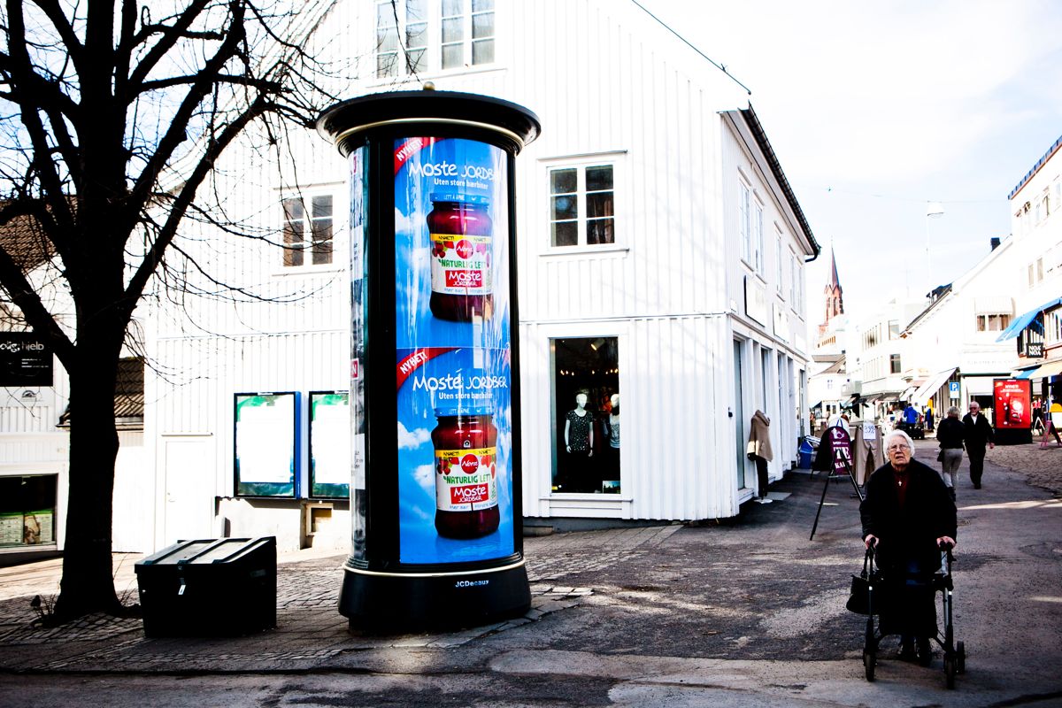 Reklametårn i Tønsberg. Arkivfoto: Magnus Knutsen Bjørke