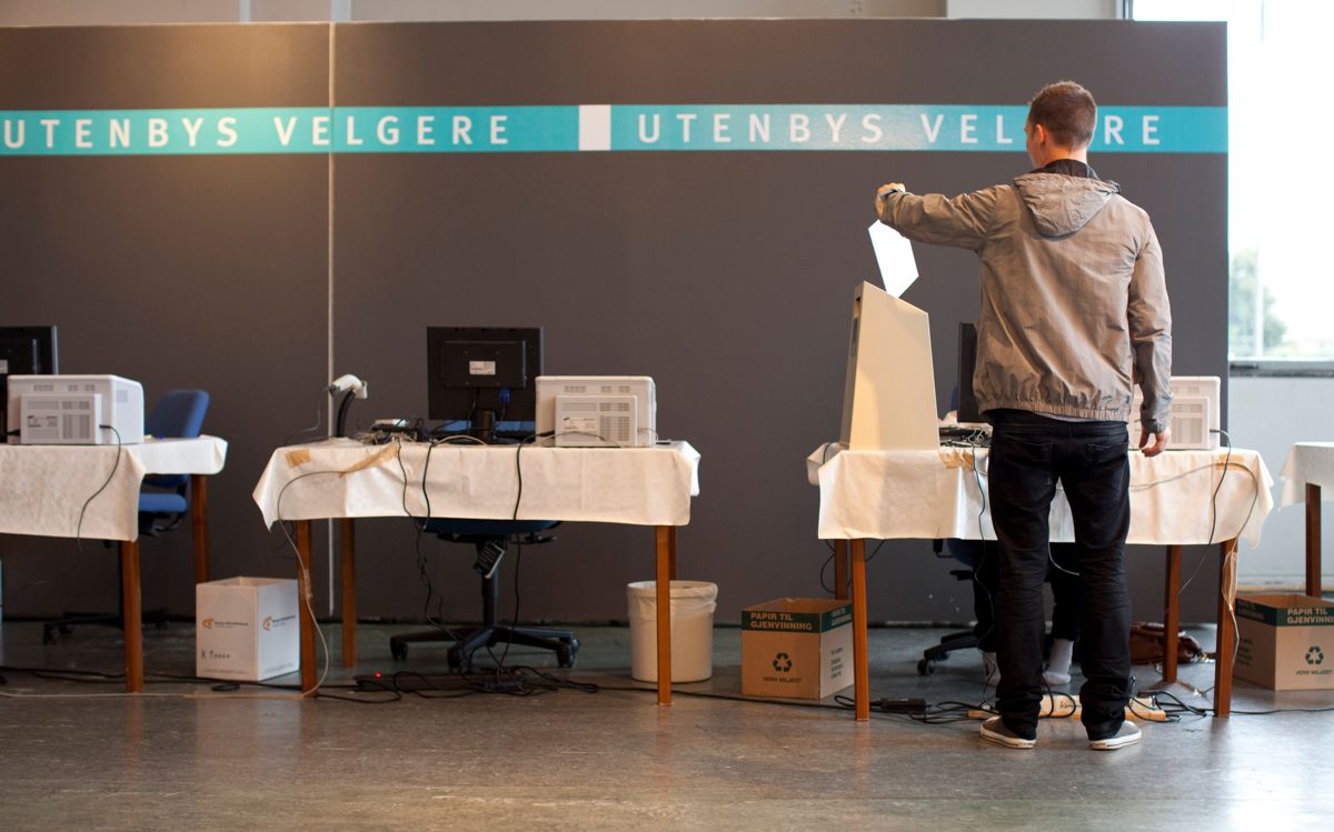 Fra forhåndsstemmingen i 2011. Arkivfoto: Son Nguyen / Scanpix