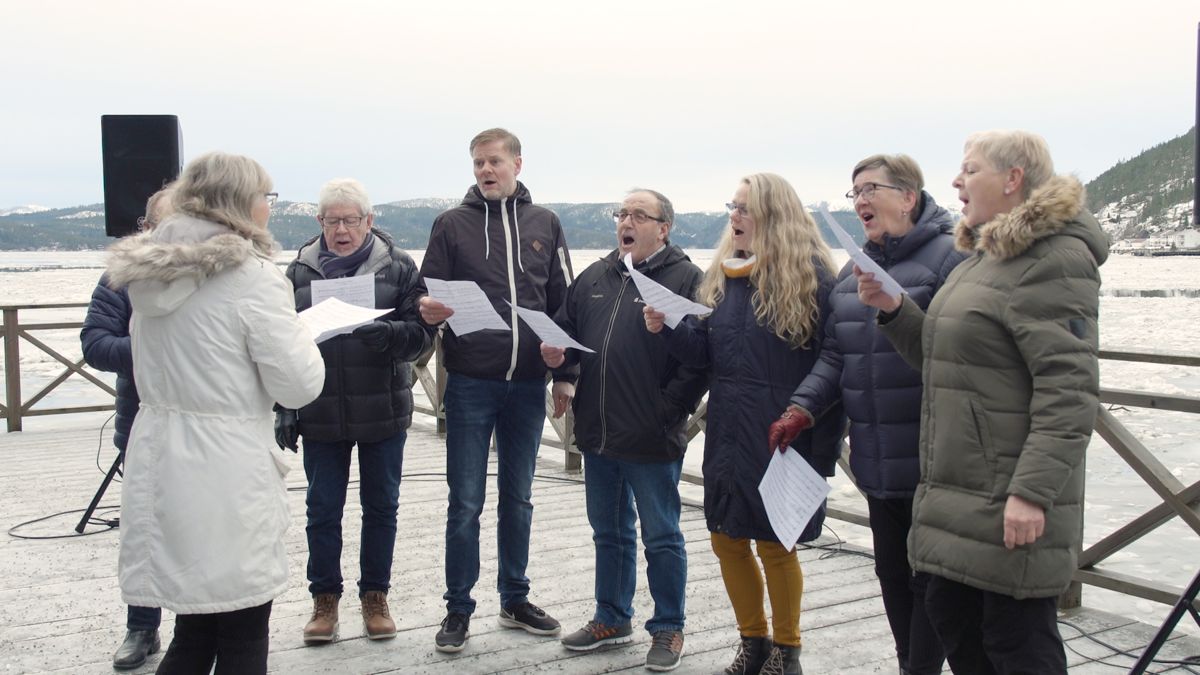 Dette koret har en liten rolle i den ferske musikkvideoen fra nye Namsos kommune.