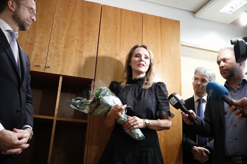 Linda Hofstad Helleland (H) overtok som digitaliseringsminister etter Niolai Astrup (H) i dag. Hun blir i tillegg distriktsminister. Foto: Magnus Knutsen Bjørke