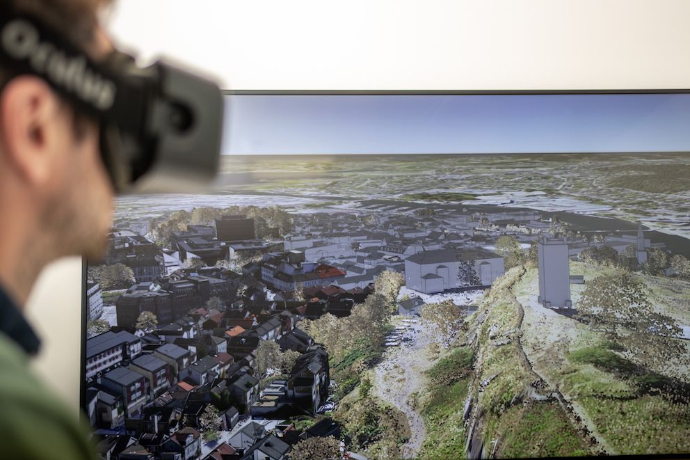 Dersom du får en lenke med en 3D-scene, kan vurdere utbyggingsplaner på en langt bedre måte enn på et todimensjonalt kart. Illustrasjon: Geodata