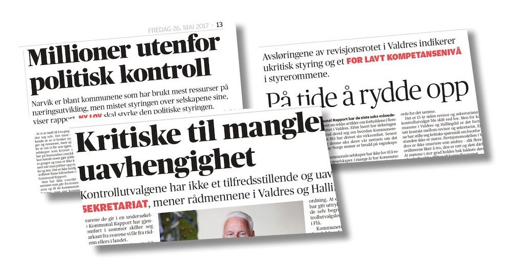 Det er ikke alltid arbeidet i et kontrollutvalg får oppmerksomhet i mediene. Kanskje ikke ofte heller - helt til det smeller, skriver Rune Tokle. Faksimiler av artikler i Kommunal Rapport