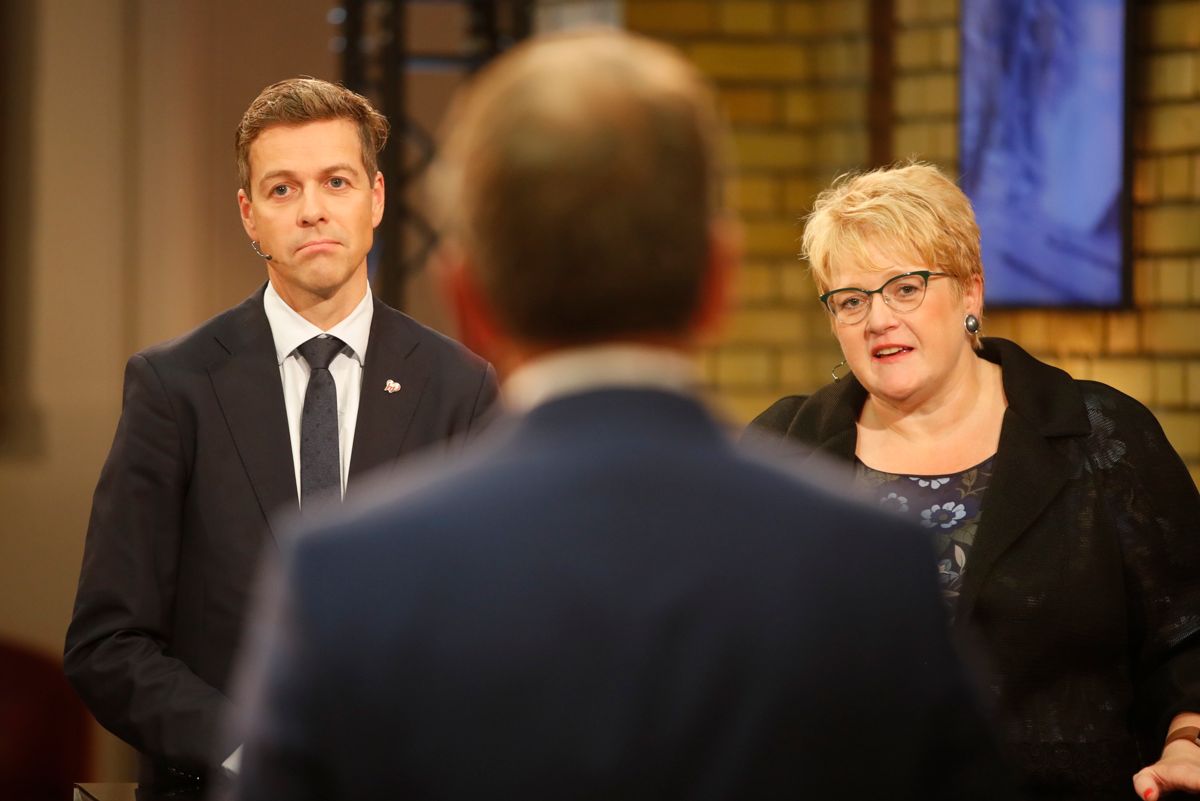 Knut Arild Hareide (KrF) og Trine Skei Grande (V) kan ikke lenger gi regjeringen flertall hver for seg. Foto: Lise Åserud/NTB scanpix