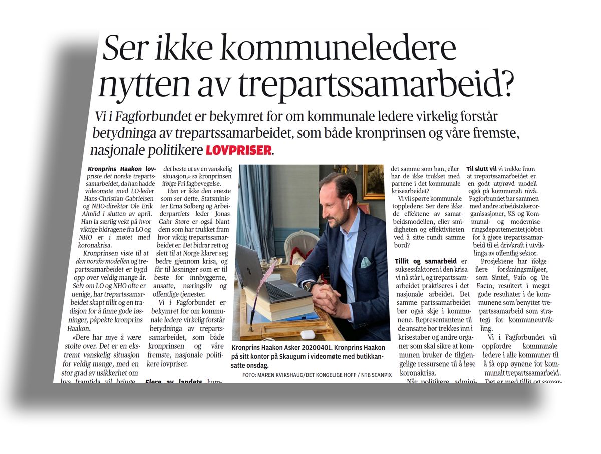 Kommunedirektør Trude Andresen i Øvre Eiker kommenterer innlegget til Unni Bjerregaard Moe i Fagforbundet.