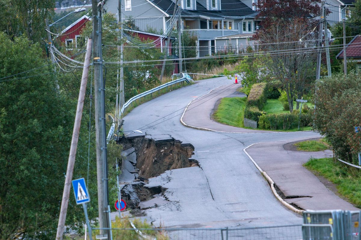 Over 60 beboere ble evakuert etter raset på Li i Nittedal.