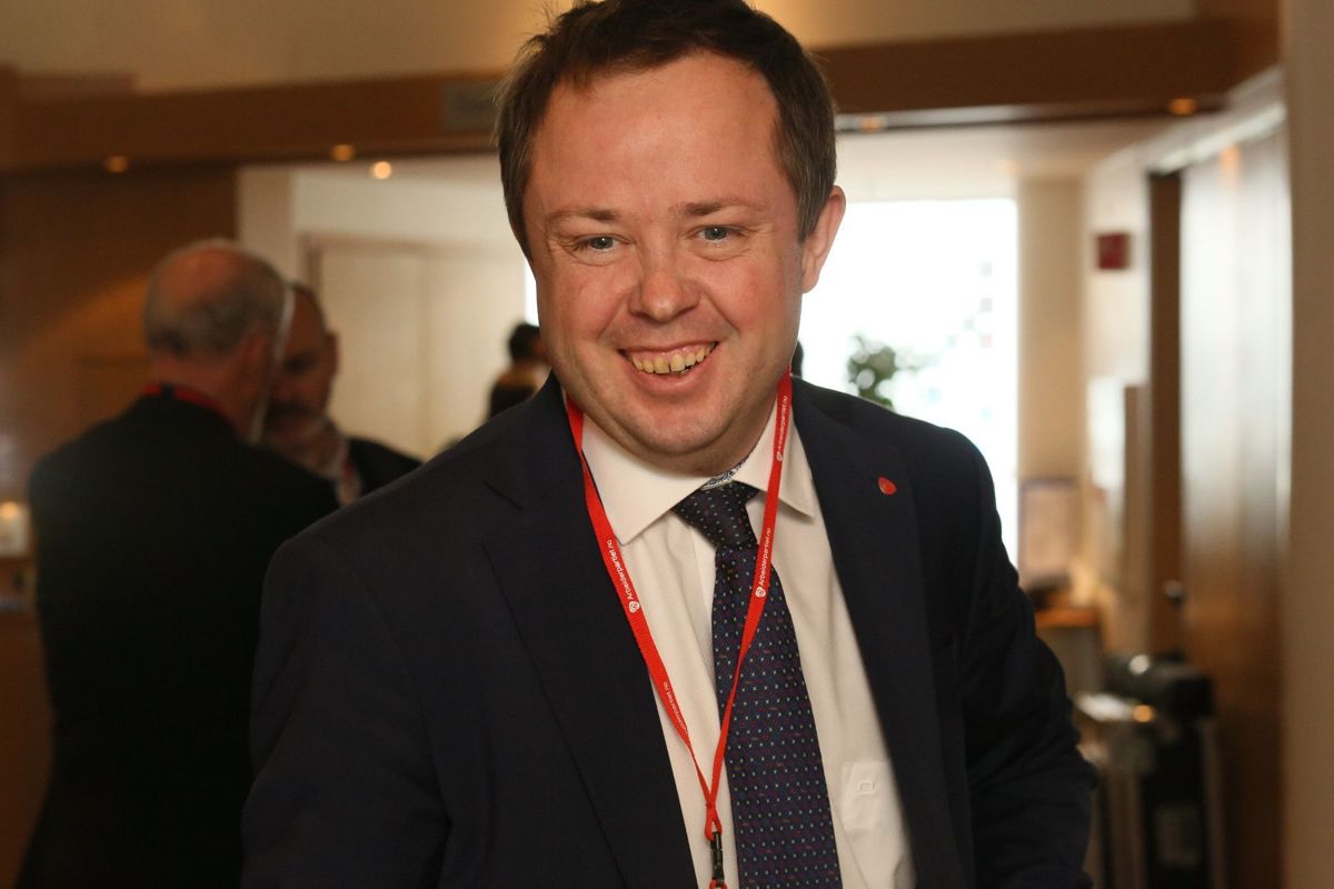 Robin Kåss, ordfører i Porsgrunn. Bildet er tatt under Arbeiderpartiets ordførerkonferanse i 2017.
