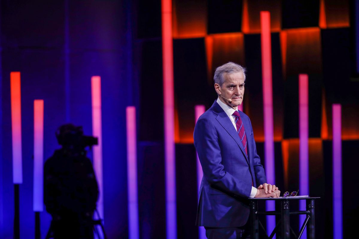 Statsminister Jonas Gahr Støre (AP) under Kommunalpolitisk toppmøte på The Hub i Oslo tirsdag.