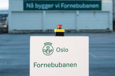 Anleggsstarten for den nye Fornebubanen i 2020. Nå skal Oslo Ap og Oslo SV ta stilling til om prosjektet skal fortsette.
