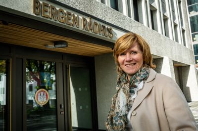 Byrådsleder Christine Meyer (H) presenterte Bergens nye byråd.