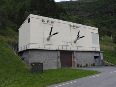 Fosse kraftverk i Bergsdalen er ett av 39 vannkraftverk fordelt på flere vassdrag på Vestlandet som Eviny har.