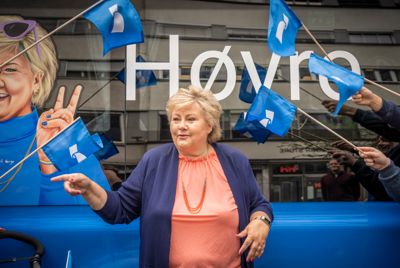 Allerede i fjor sommer startet høyreleder Erna Solberg valgkampen med en bussturné. Målet for partiet er å doble antall ordførere og fylkesordførere fra dagens 36.