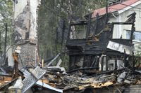 FBK-byggnaden i Domsby totalförstördes i en brand på torsdagskvällen.