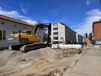 Trafiken påverkas när Borgå vatten arbetar.