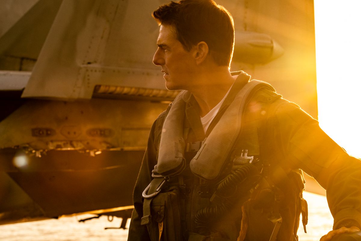 Tom Cruise som Pete "Maverick" Mitchell, en av flygvapnets bästa piloter.