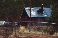 Huset där mordet ägde rum på Eckerö på annandag jul 2020.