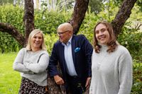Arkivbild med Borgå stadsstyrelses ordföranden, första vice ordförande Elin Blomqvist-Valtonen, ordförande Jorma Wiitakorpi och andra vice ordförande Anette Karlsson.