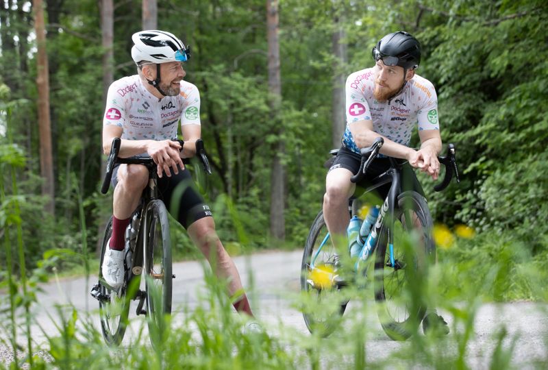 Cykling är lagarbete, förklarar Johan Fagerudd (t.v.) och Trond Larsen.
