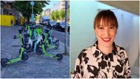 Det behövs krafttag för att göra staden tryggare, menar Eveliina Heinäluoma (SDP). Elsparkcyklarna på bilden står parkerade vid en av stadens 25 speciella p-platser på Mannerheimvägen.