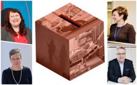 Carita Schröder, Annika Immonen, Kirsi Oksanen och Pekka Kivilevo hör till den stora mängden sökande till olika direktörstjänster inom Östra Nylands välfärdsområde.