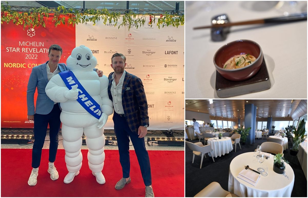 Jonathan Slotte och Liam Fahy representerade restaurang Palace under Michelingalan som ordnades i Stavanger i Norge under måndagen.