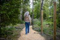 Christel Abborre har skapat Finlands kanske kortaste spånbana i Ingå.