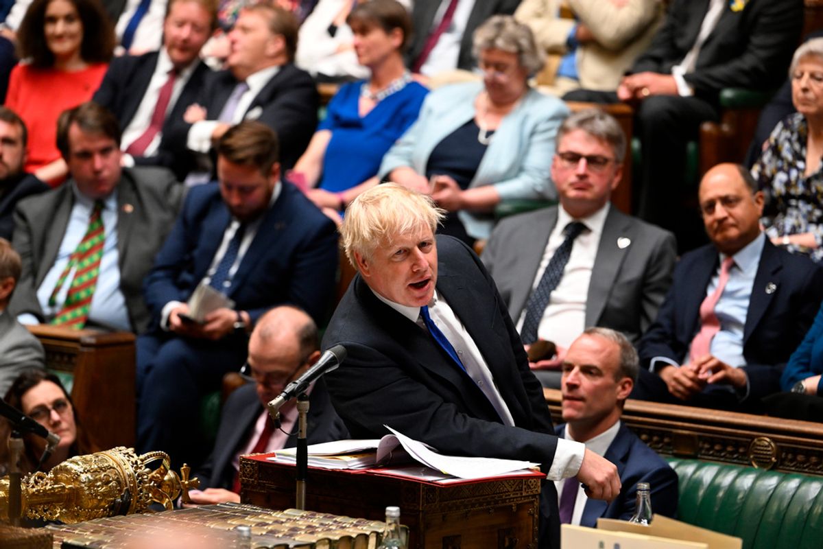 Premiärminister Boris Johnson frågades ut i parlamentet på onsdagen. Arkivbild.