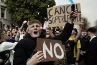 Supportrar har protesterat högljutt mot Super League. Arkivbild.