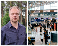 Jonas Forsman blev av med bland annat sina hemnycklar och en datorladdare efter att hans bagage blev försenat vid Helsingfors-Vanda flygplats.