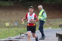 Tomas Ekbom från ÖSK är nöjd med sitt skytte i slutet av söndagens löpskyttetävling i Ingå.