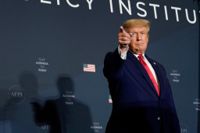 USA:s tidigare president Donald Trump talade hos den konservativa tankesmedjan America First Policy Institute.