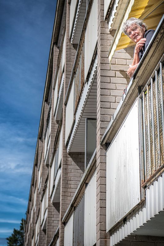 Eila Ek trivs i huset och har inte upplevt några större problem där förut.