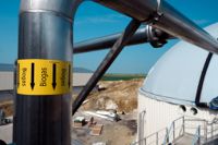 En testanläggning söder om Paris, där bönder förvandlar spannmål och avfall till biogas för att slippa beroendet av Ryssland. Arkivbild.