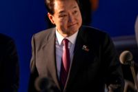 Sydkoreas president Yoon Suk-Yeol, här i Madrid i juni, valde semester före Nancy Pelosi.