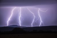 Ett kraftigt åskoväder drog in över USA:s huvudstad på torsdagskvällen. Arkivbild.