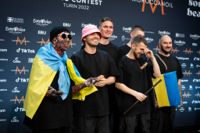 Ukrainas Kalush Orchestra vann årets ESC, men nästa år hålls tävlingen i Storbritannien, där det nu visar sig vara brist på lediga arenor. Arkivbild.