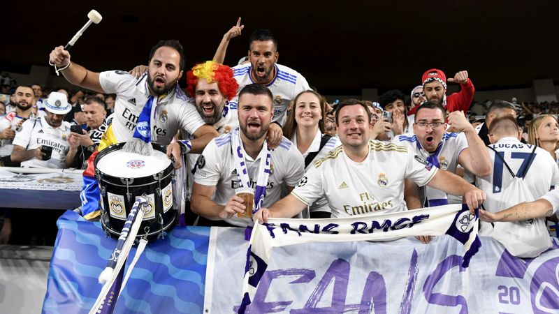 Real Madrid-fansen fick fira på Olympiastadion.